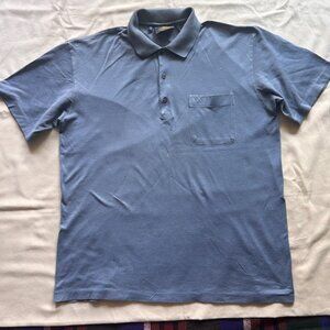 Flotta Mercantile Mens Polo XL Blue Gray Short Sleeves read